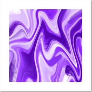 Purple Marble Swirl Posters and Art